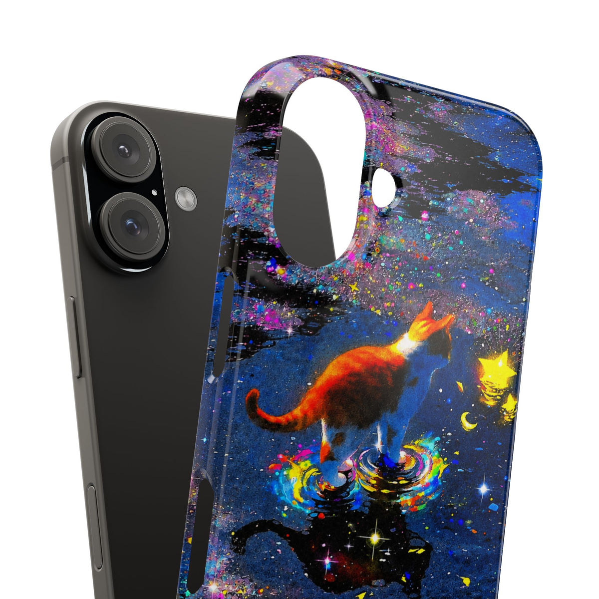 Cosmic Cat Slim Phone Case