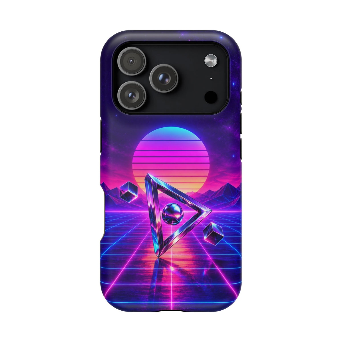 Retro Synthwave Impact-Resistant Phone Case