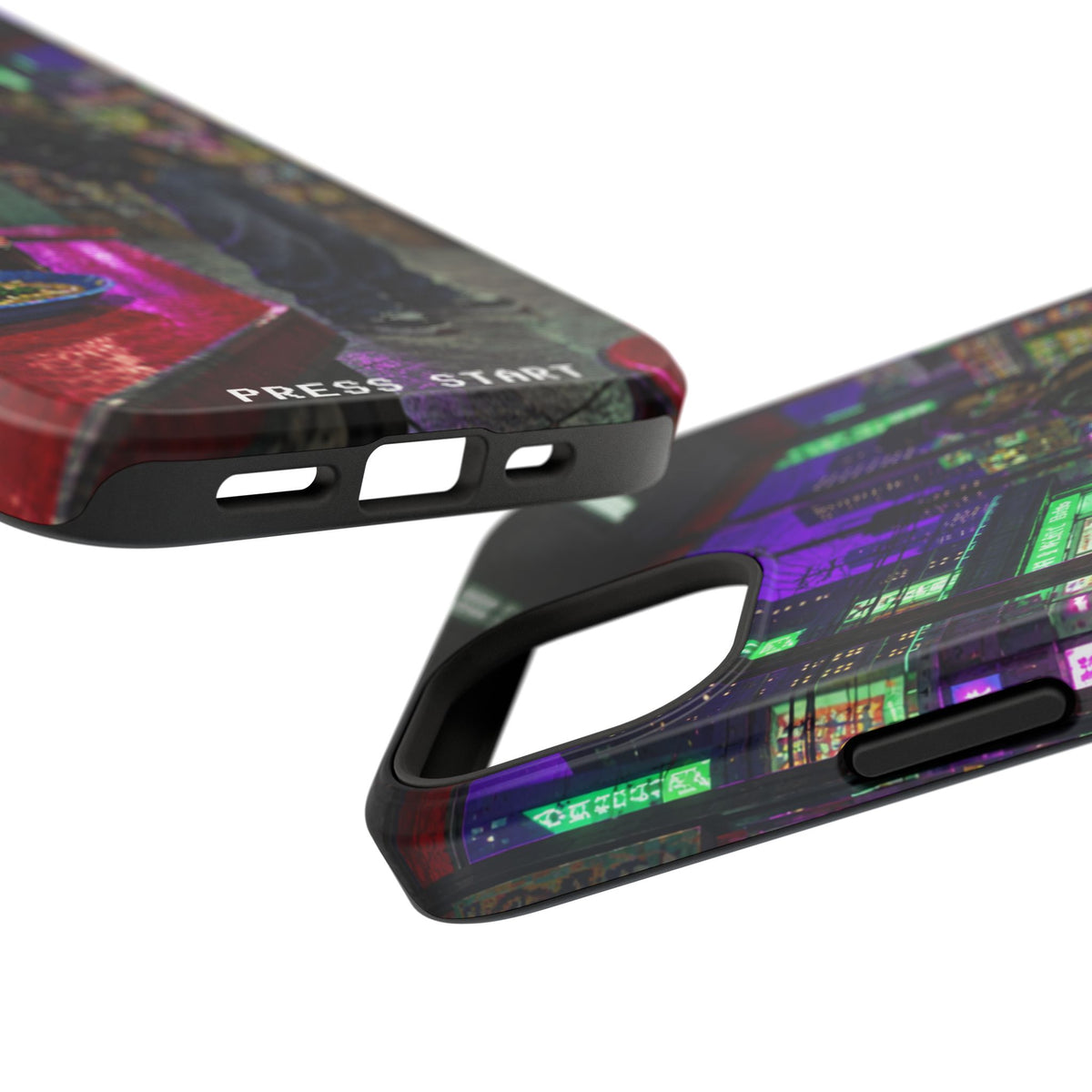 Press Start Cyberpunk Arcade Phone Case