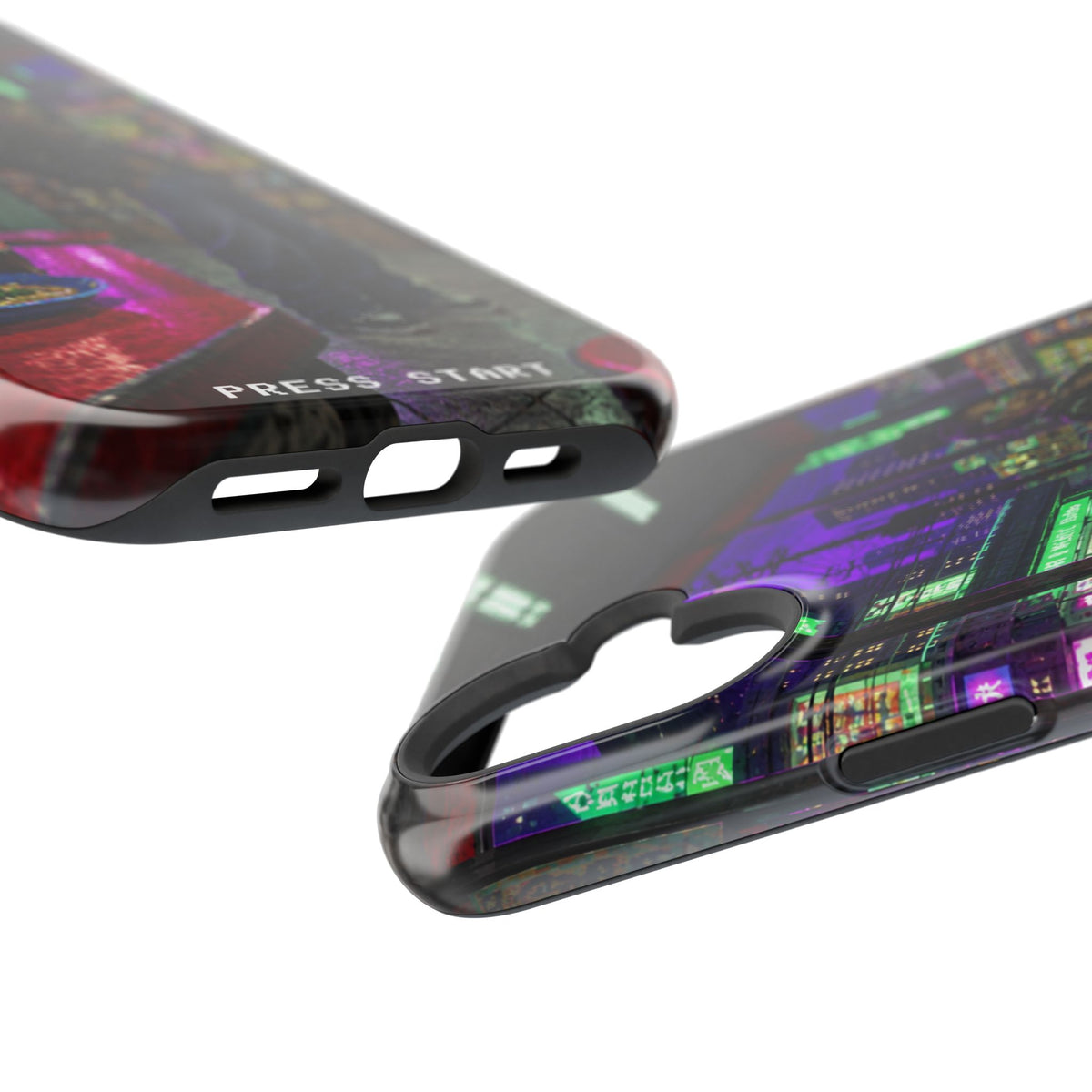Press Start Cyberpunk Arcade Phone Case