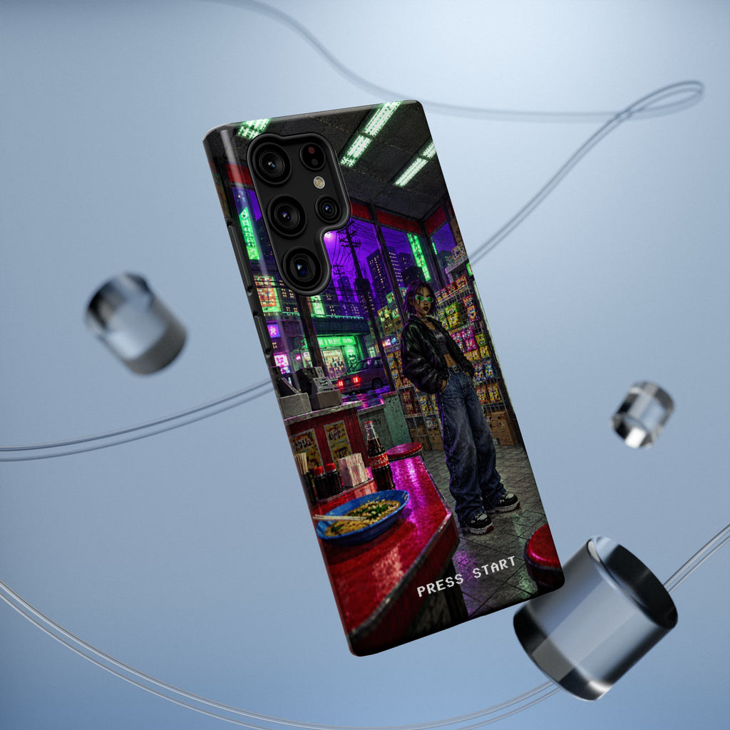 Press Start Cyberpunk Arcade Phone Case