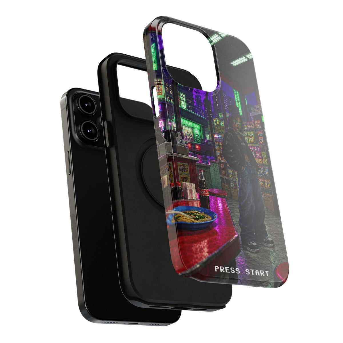 Press Start Cyberpunk Arcade Phone Case