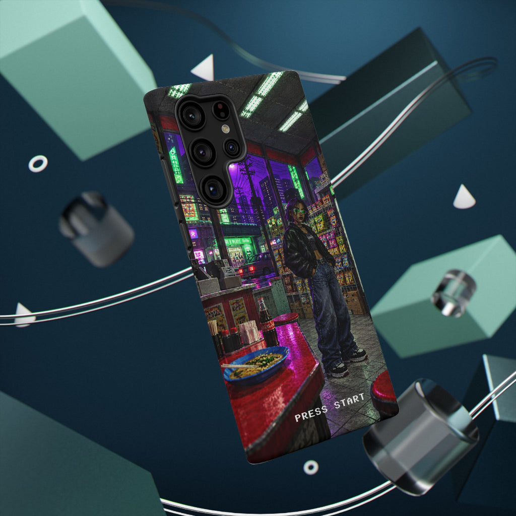 Press Start Cyberpunk Arcade Phone Case