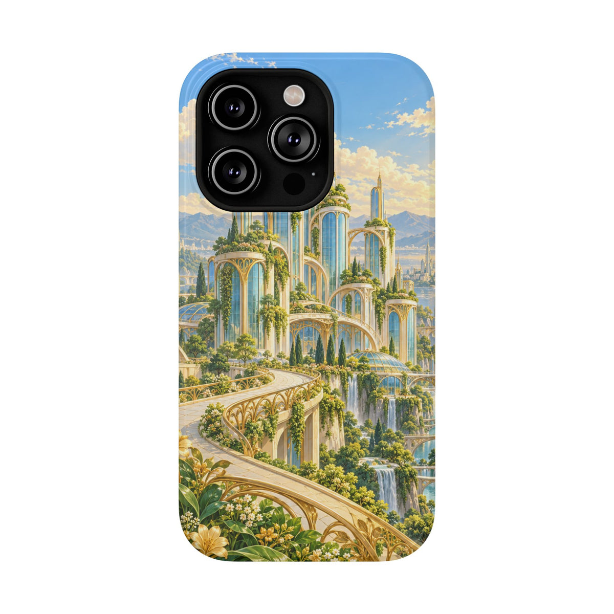 Impact-Resistant Phone Case – Enchanted Sky City Fantasy Architecture
