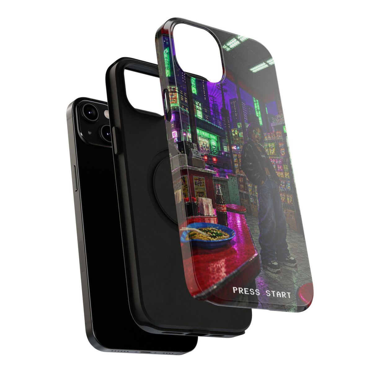 Press Start Cyberpunk Arcade Phone Case