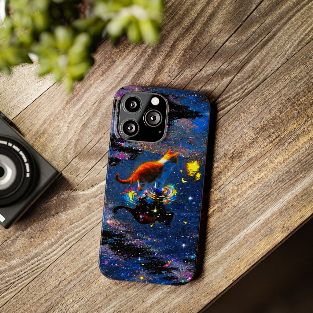 Cosmic Cat Slim Phone Case