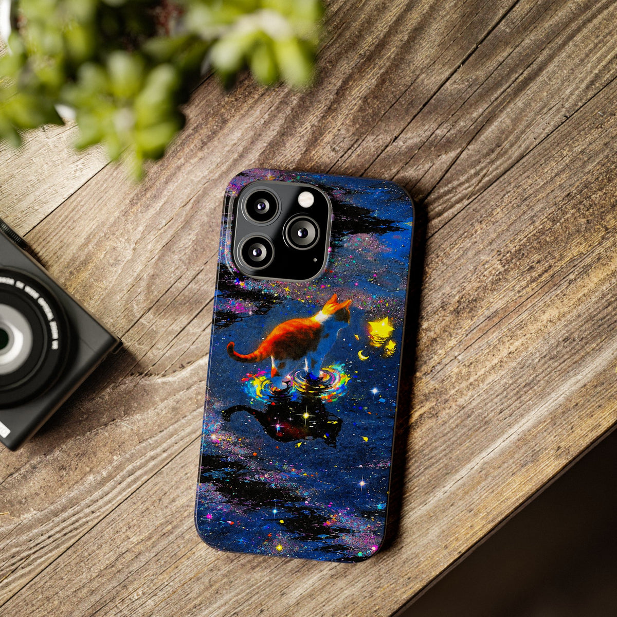 Cosmic Cat Slim Phone Case