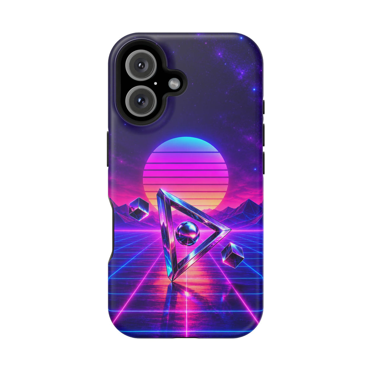 Retro Synthwave Impact-Resistant Phone Case