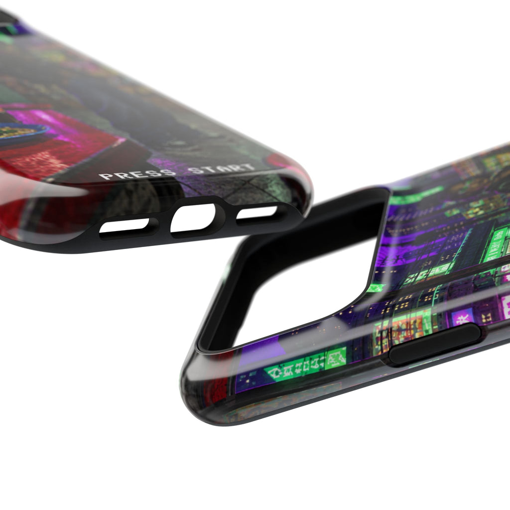 Press Start Cyberpunk Arcade Phone Case