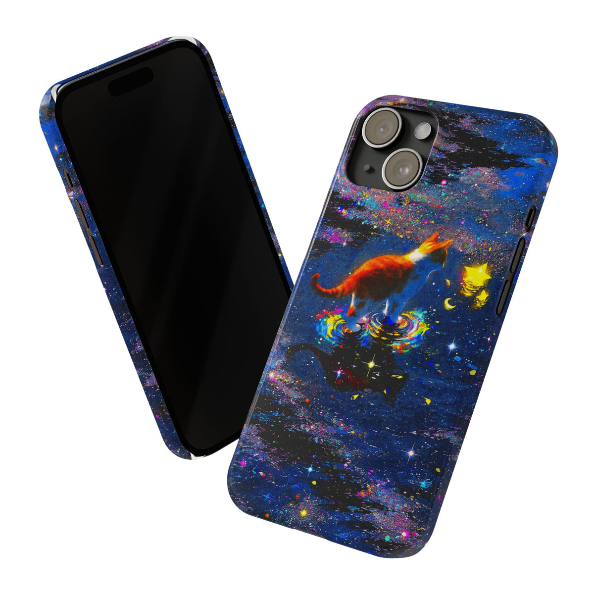 Cosmic Cat Slim Phone Case