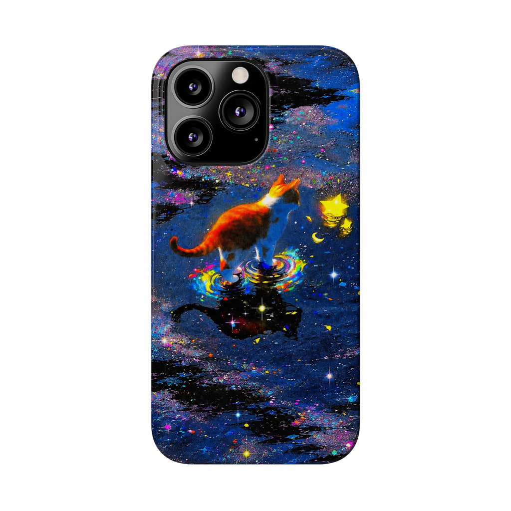 Cosmic Cat Slim Phone Case