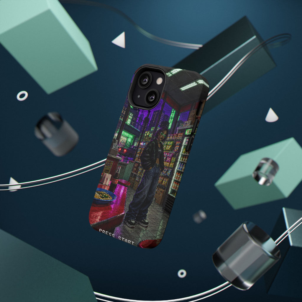 Press Start Cyberpunk Arcade Phone Case