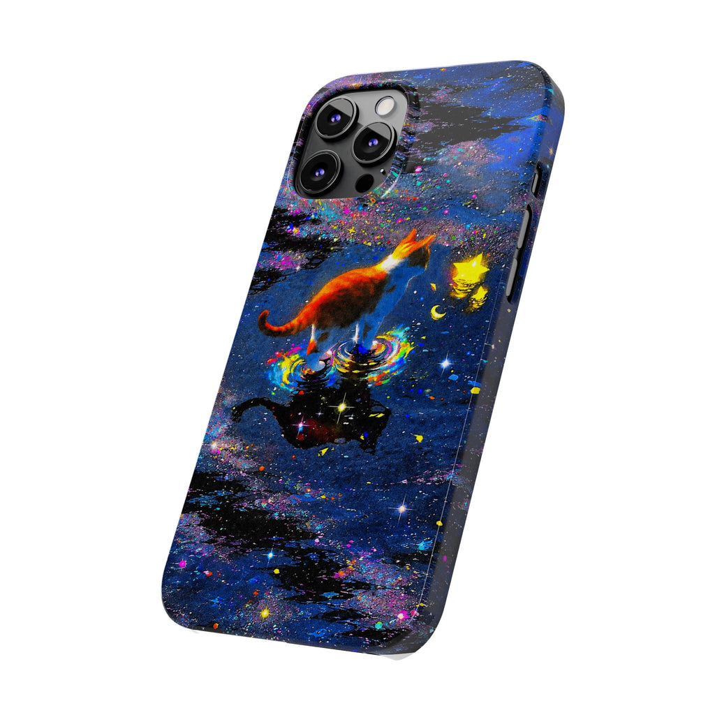Cosmic Cat Slim Phone Case