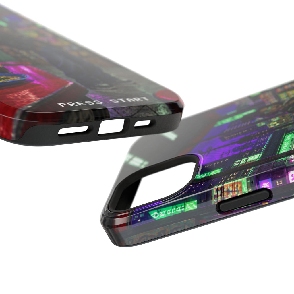 Press Start Cyberpunk Arcade Phone Case