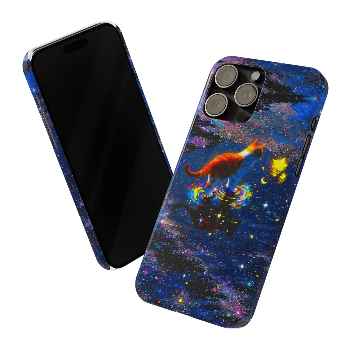 Cosmic Cat Slim Phone Case