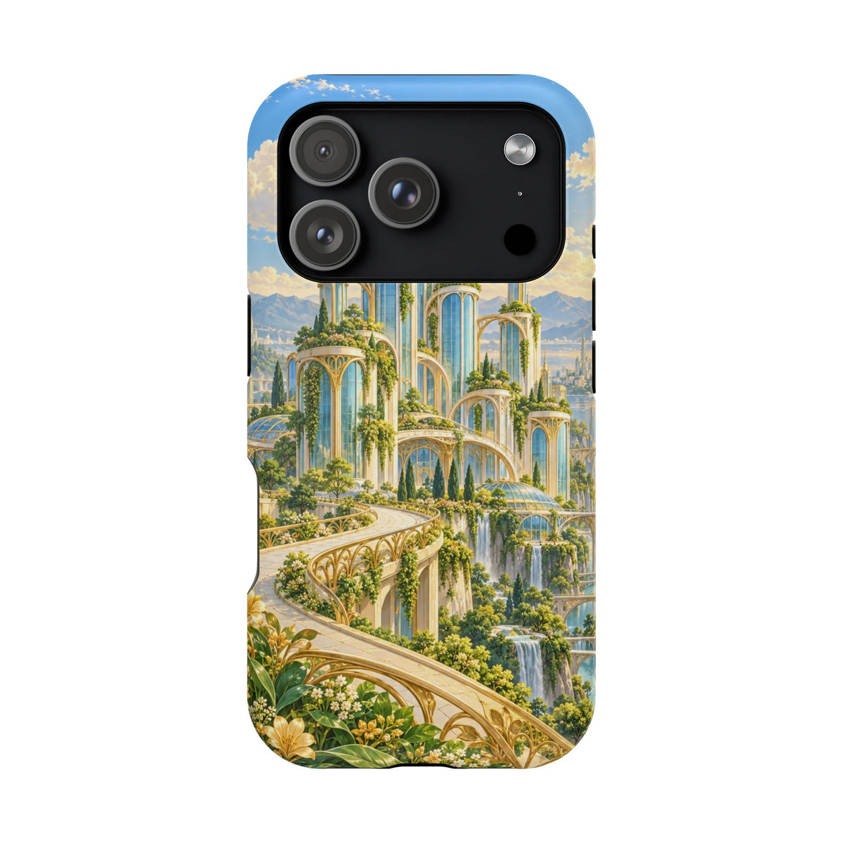 Impact-Resistant Phone Case – Enchanted Sky City Fantasy Architecture