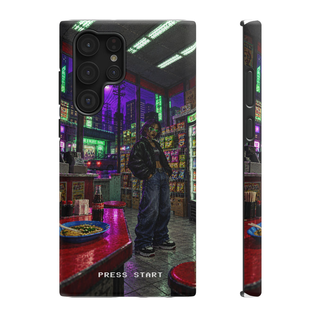Press Start Cyberpunk Arcade Phone Case
