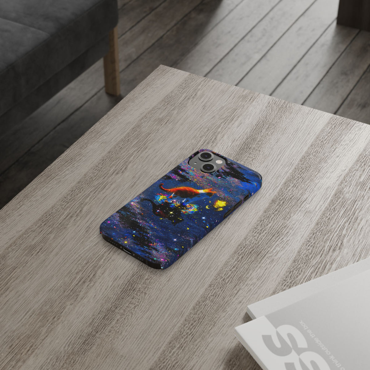 Cosmic Cat Slim Phone Case