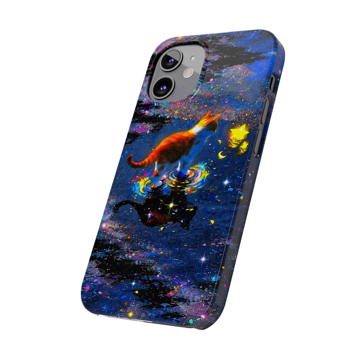 Cosmic Cat Slim Phone Case
