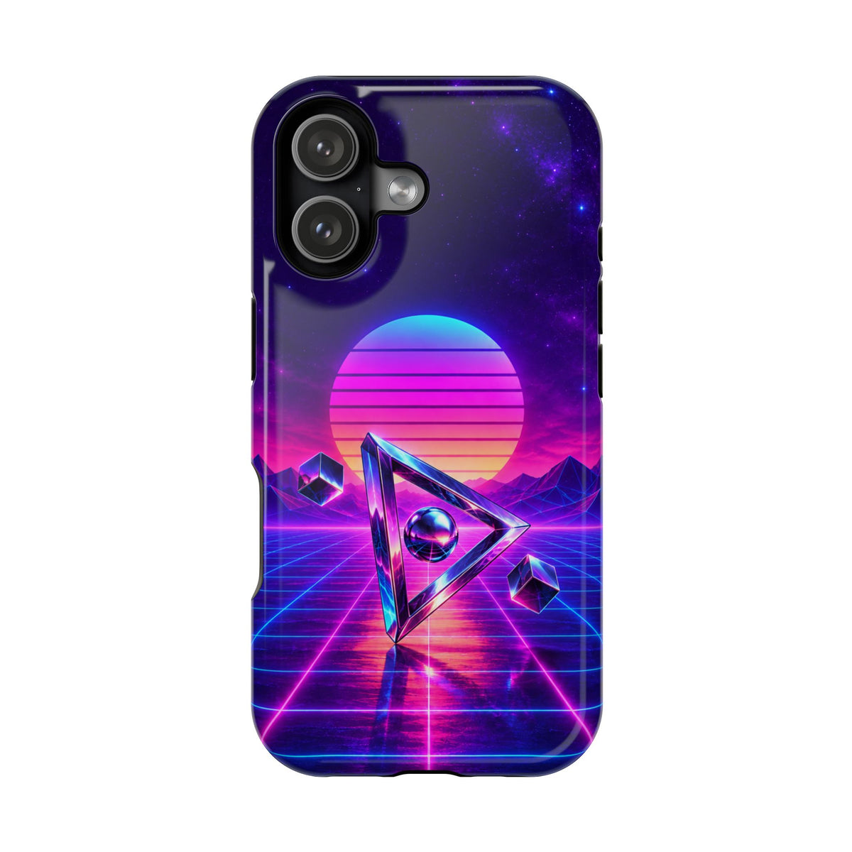 Retro Synthwave Impact-Resistant Phone Case