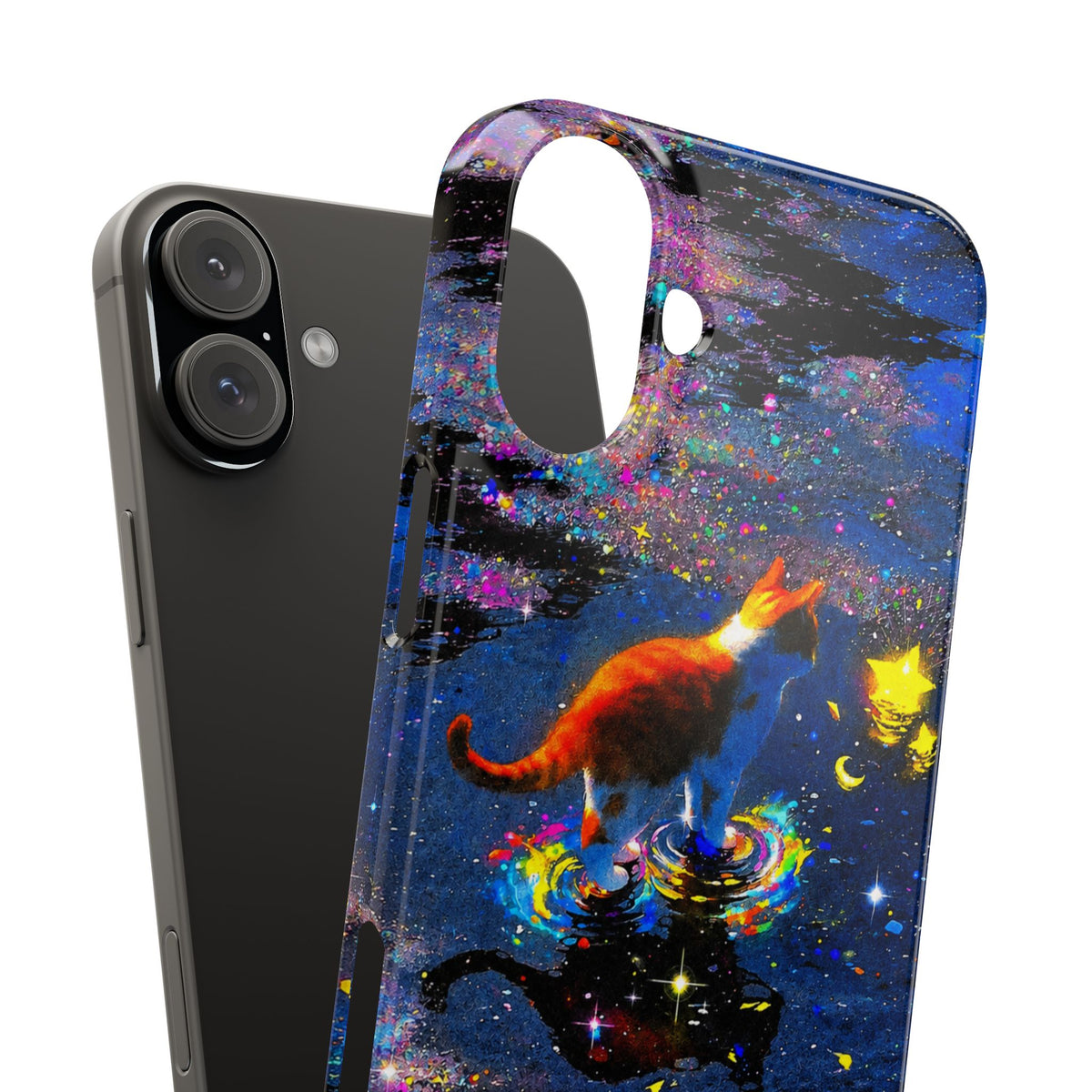 Cosmic Cat Slim Phone Case