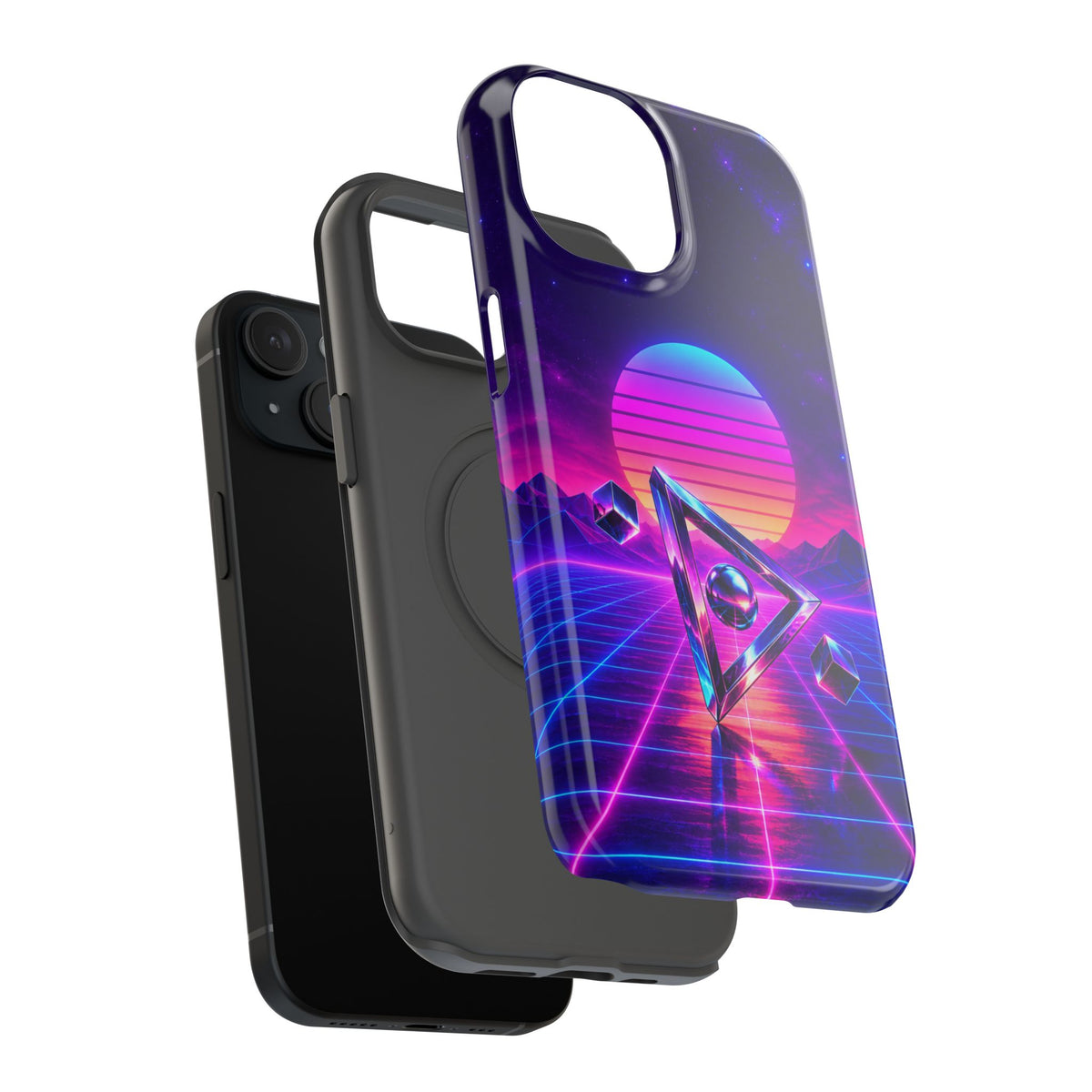 Retro Synthwave Impact-Resistant Phone Case