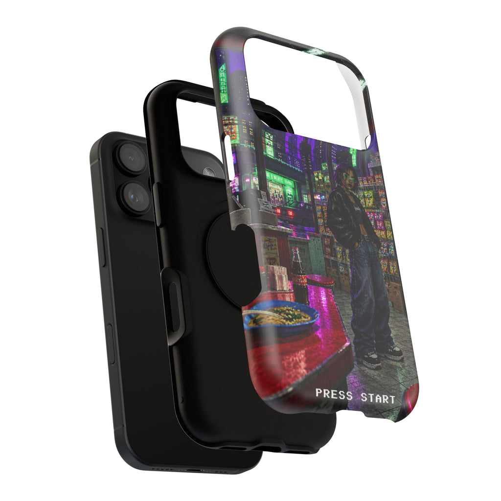 Press Start Cyberpunk Arcade Phone Case