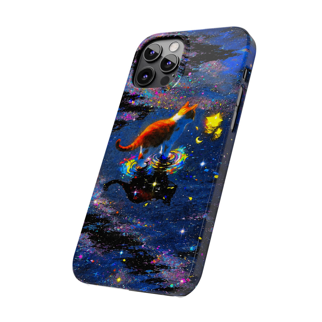 Cosmic Cat Slim Phone Case
