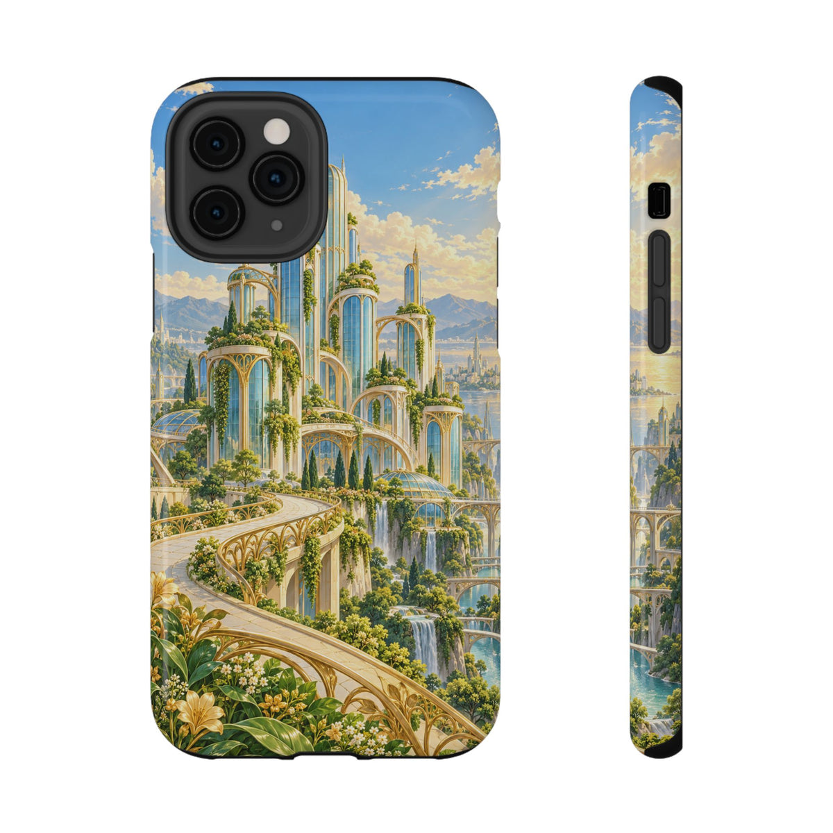 Impact-Resistant Phone Case – Enchanted Sky City Fantasy Architecture