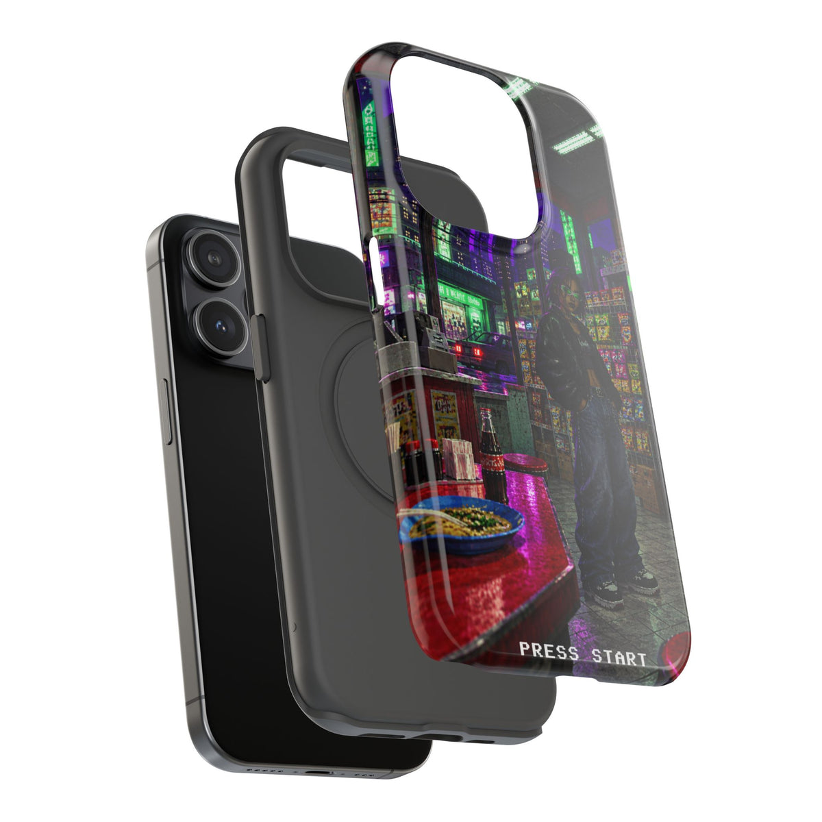 Press Start Cyberpunk Arcade Phone Case