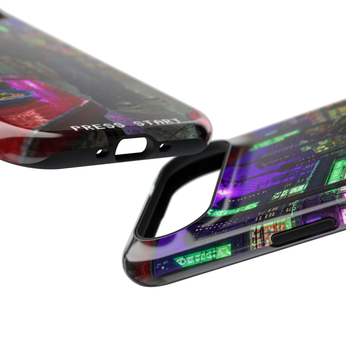 Press Start Cyberpunk Arcade Phone Case