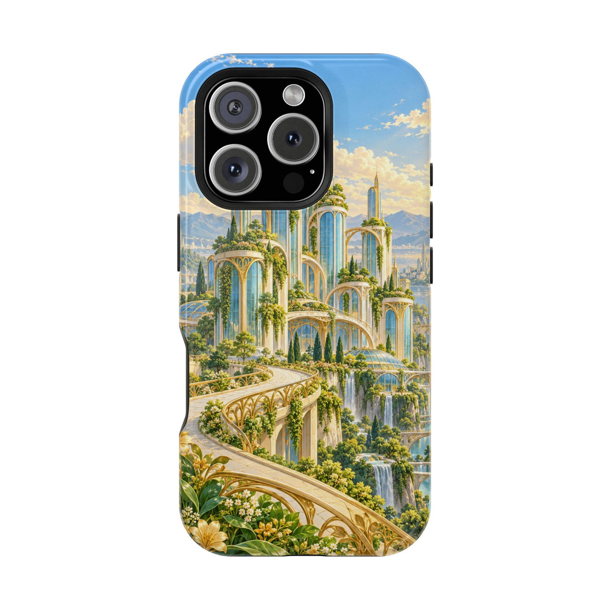 Impact-Resistant Phone Case – Enchanted Sky City Fantasy Architecture