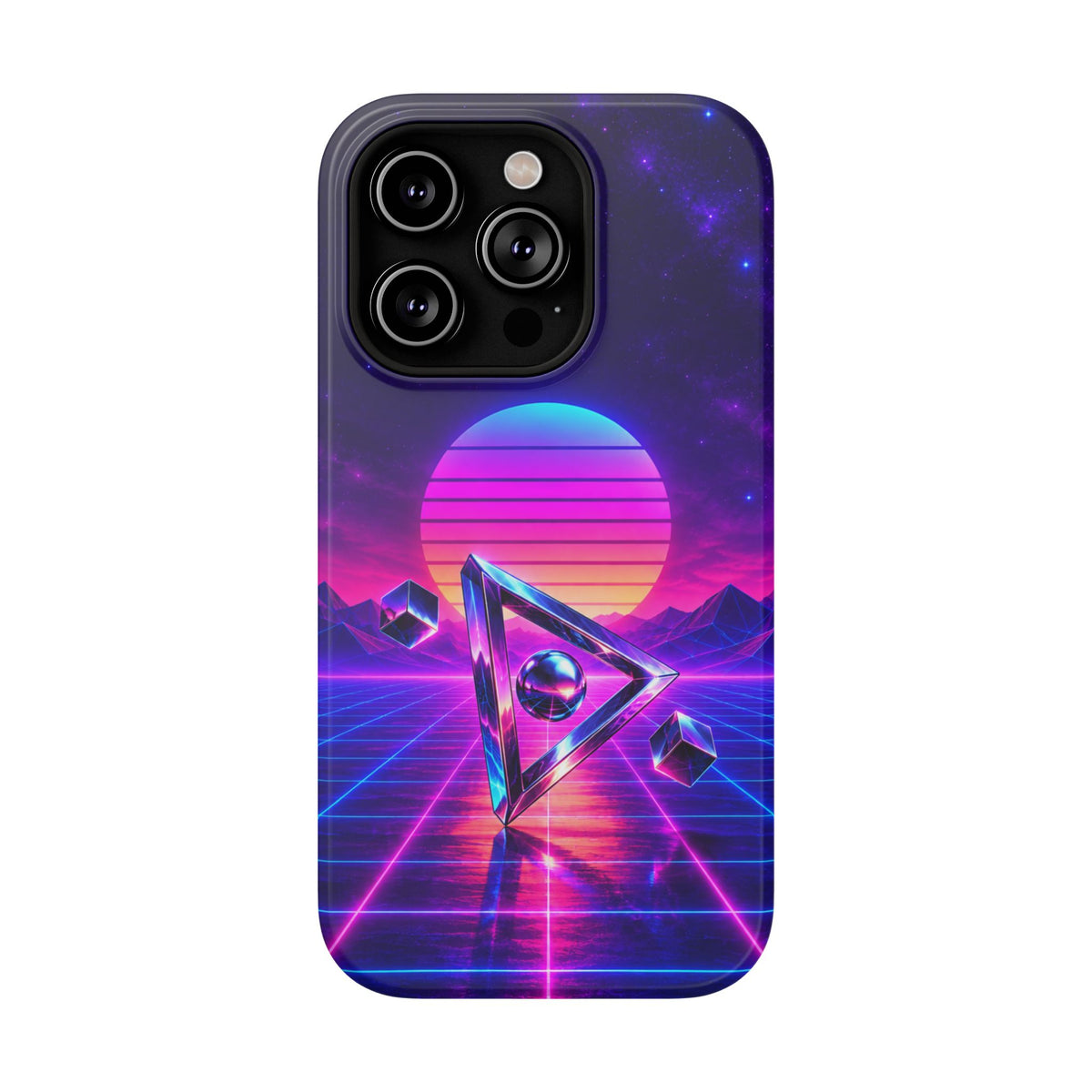 Retro Synthwave Impact-Resistant Phone Case