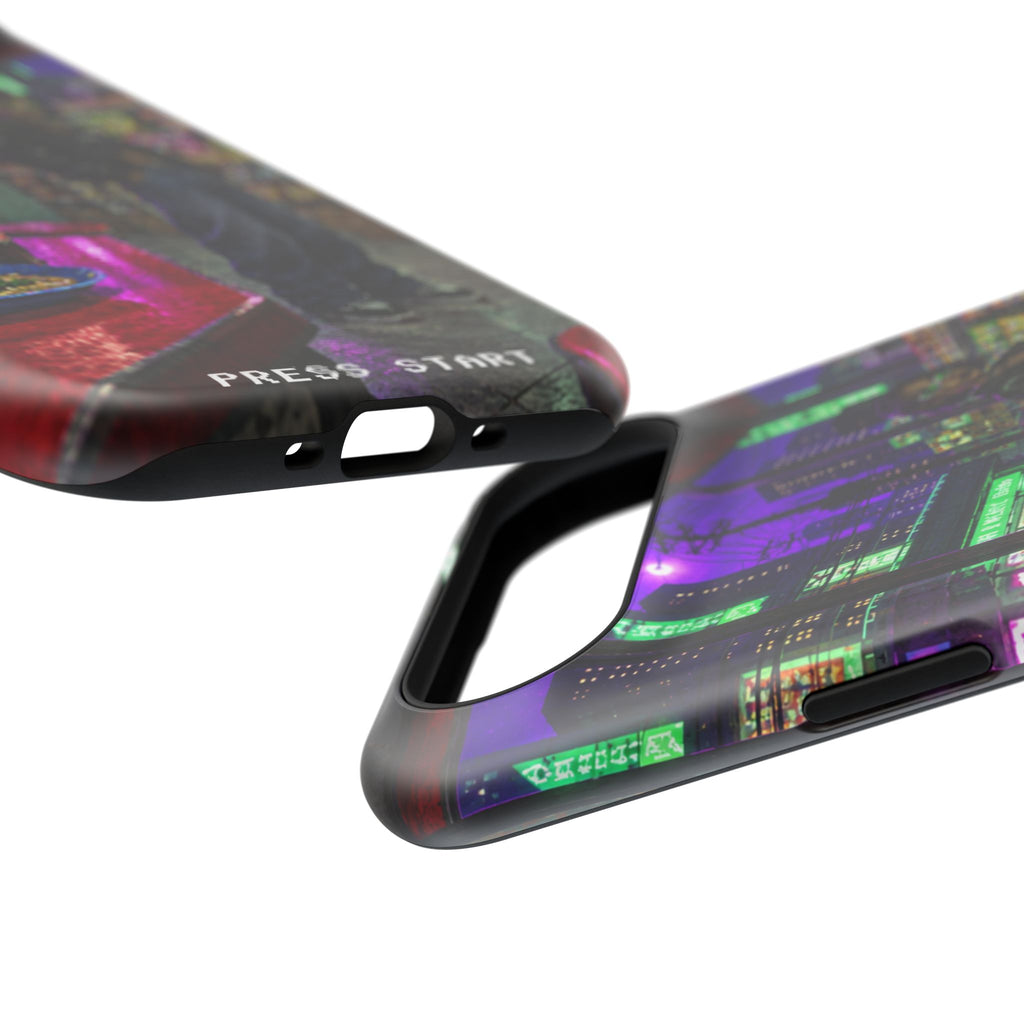 Press Start Cyberpunk Arcade Phone Case