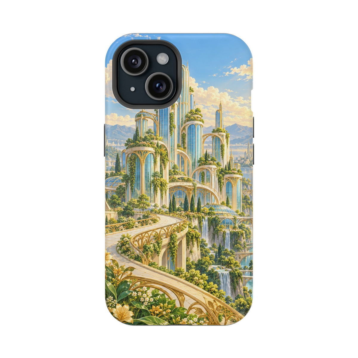 Impact-Resistant Phone Case – Enchanted Sky City Fantasy Architecture