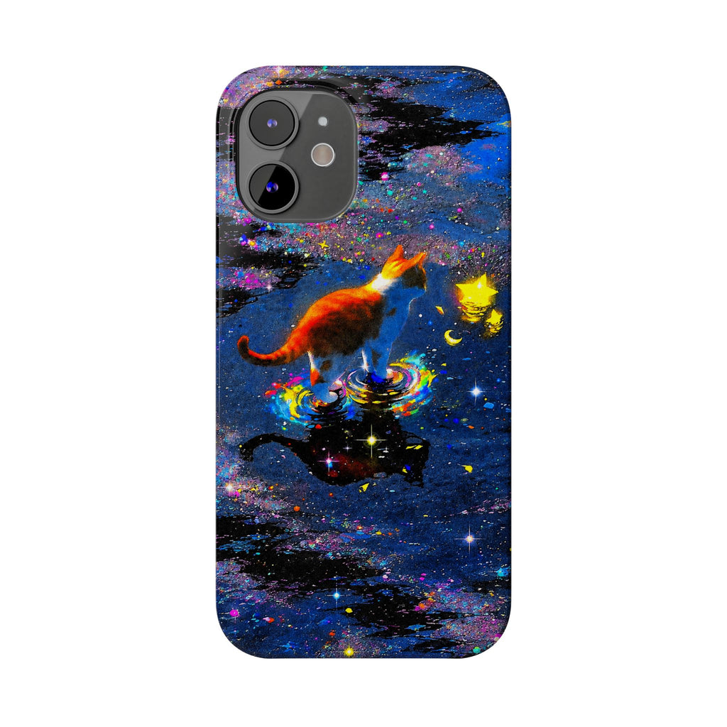 Cosmic Cat Slim Phone Case