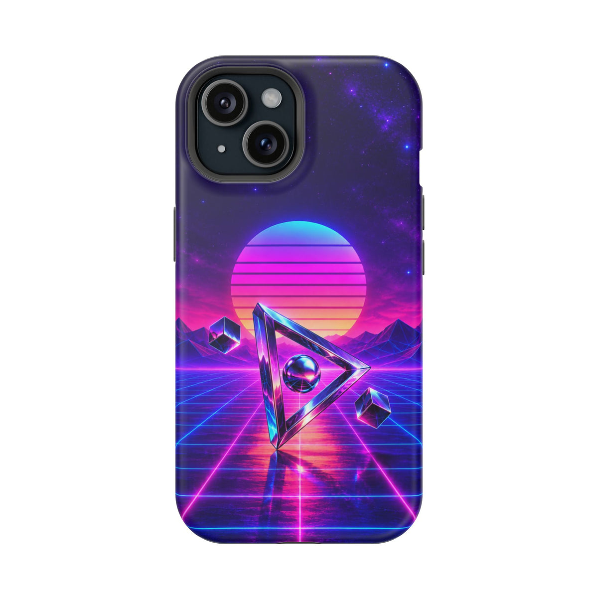 Retro Synthwave Impact-Resistant Phone Case