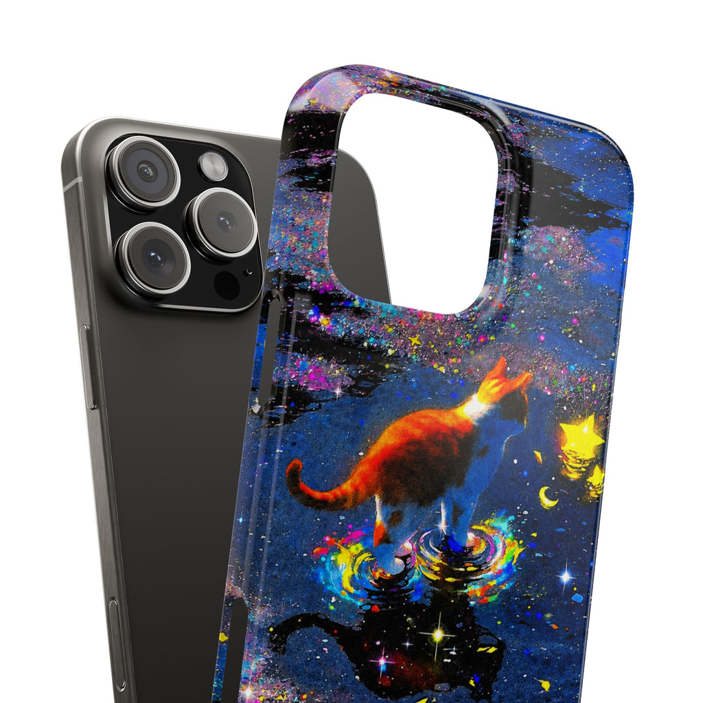 Cosmic Cat Slim Phone Case
