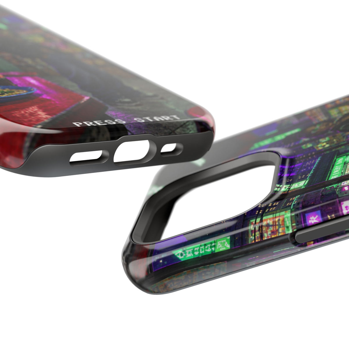 Press Start Cyberpunk Arcade Phone Case