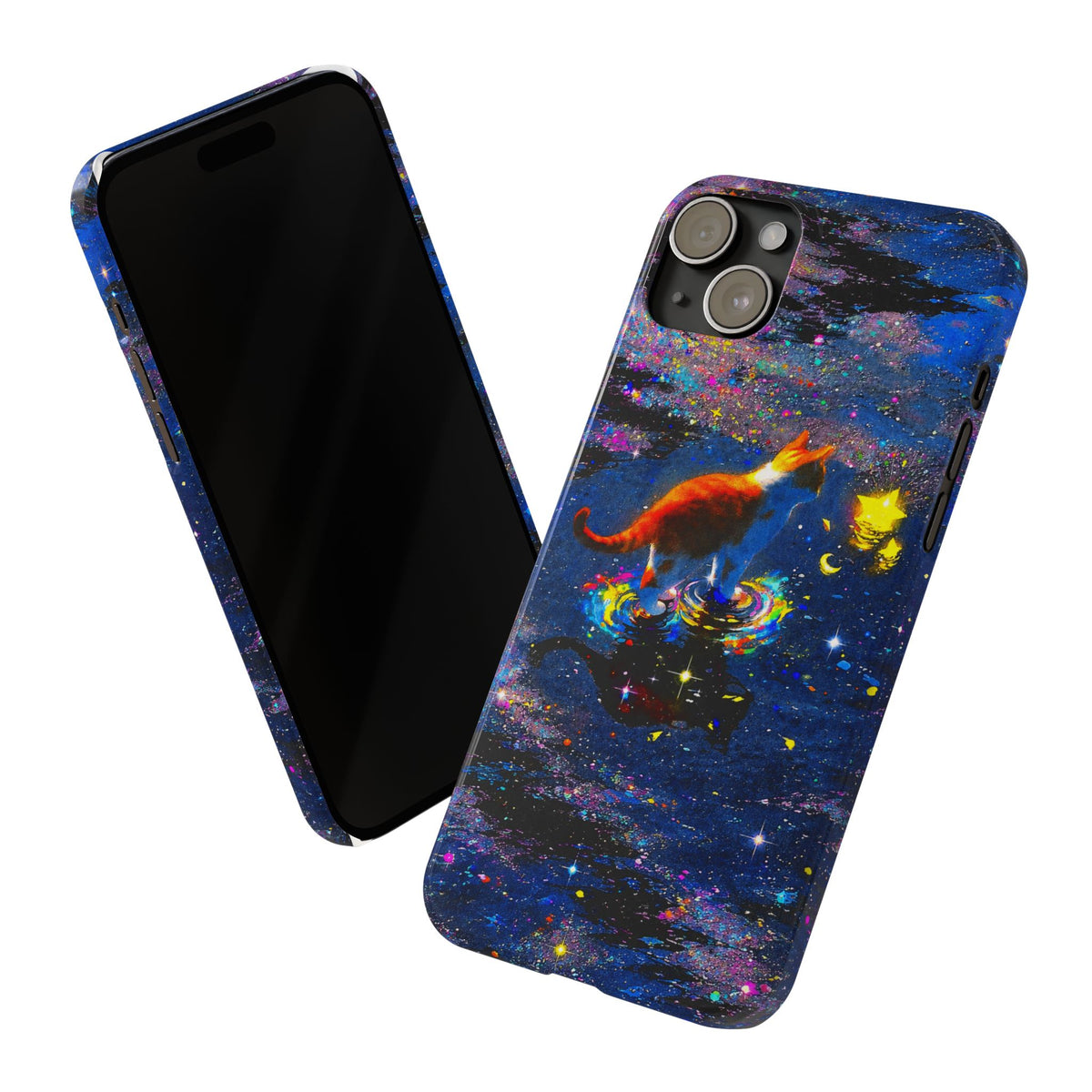 Cosmic Cat Slim Phone Case