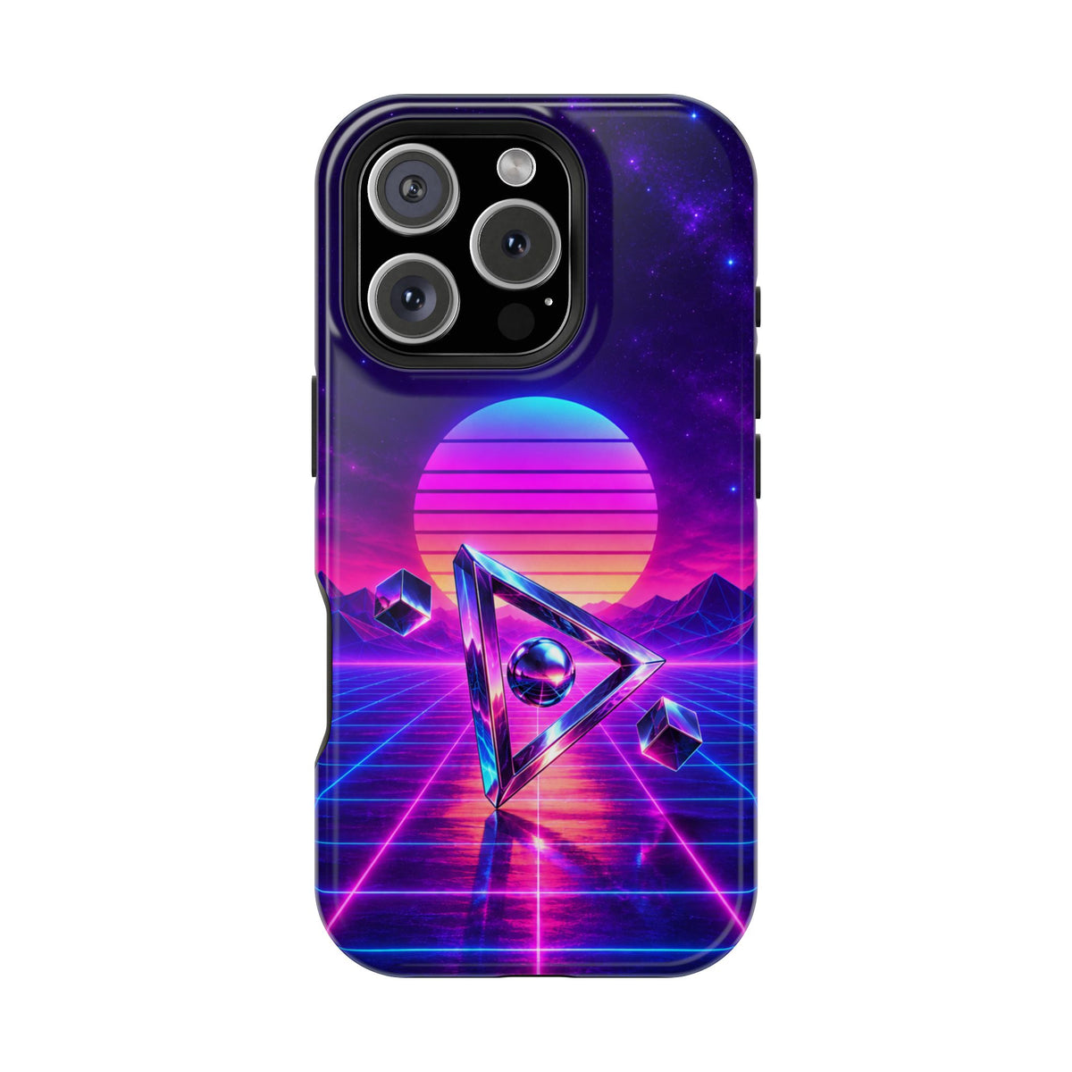 Retro Synthwave Impact-Resistant Phone Case