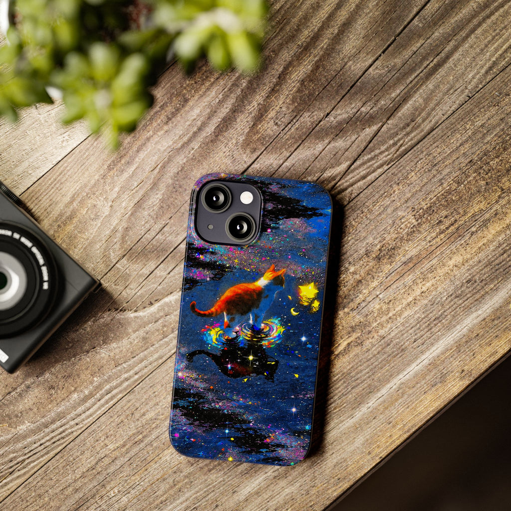 Cosmic Cat Slim Phone Case