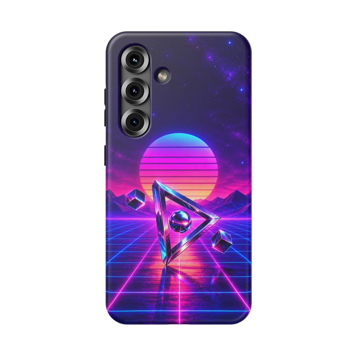 Retro Synthwave Impact-Resistant Phone Case