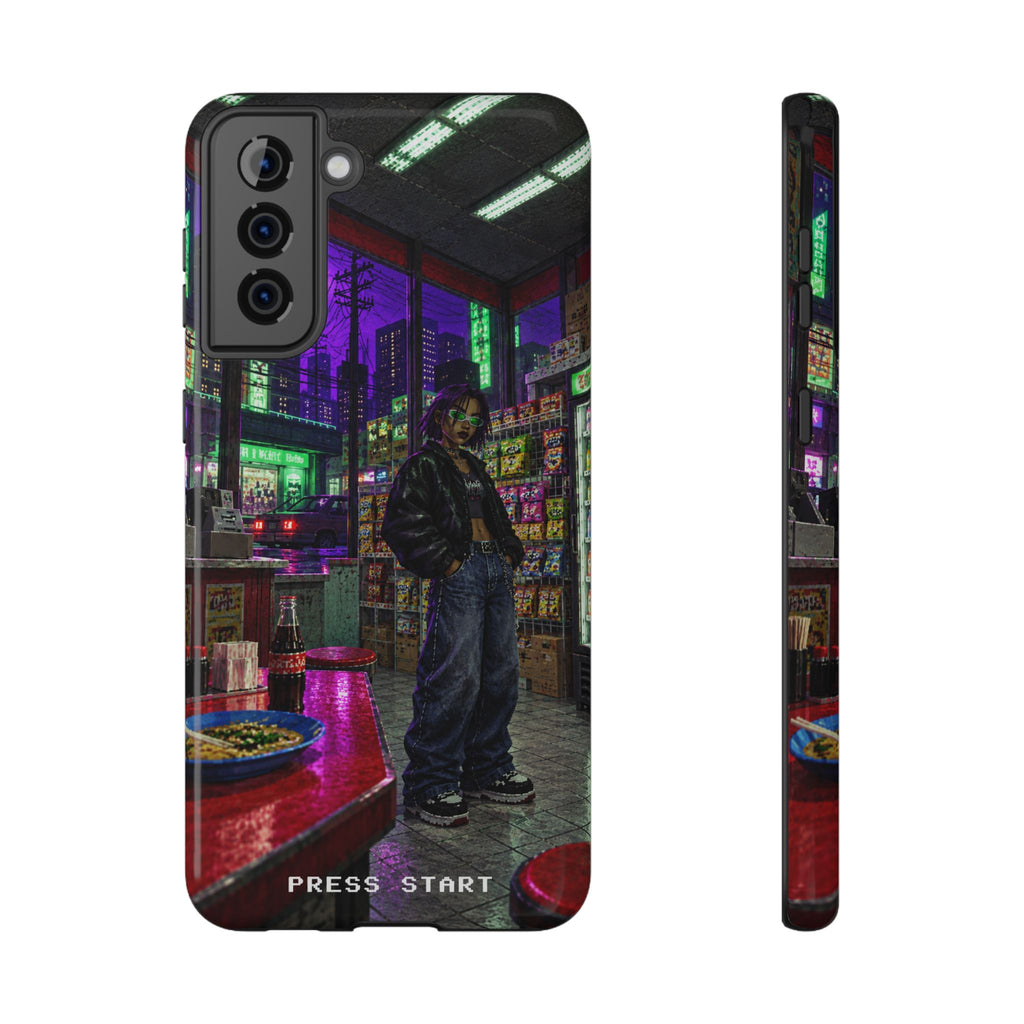 Press Start Cyberpunk Arcade Phone Case