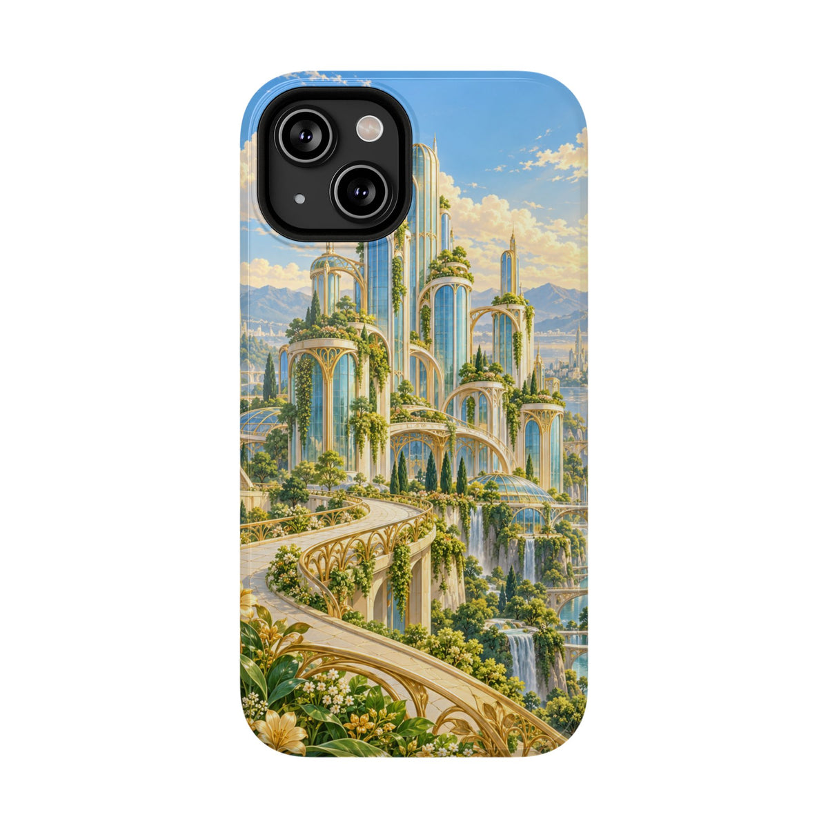 Impact-Resistant Phone Case – Enchanted Sky City Fantasy Architecture