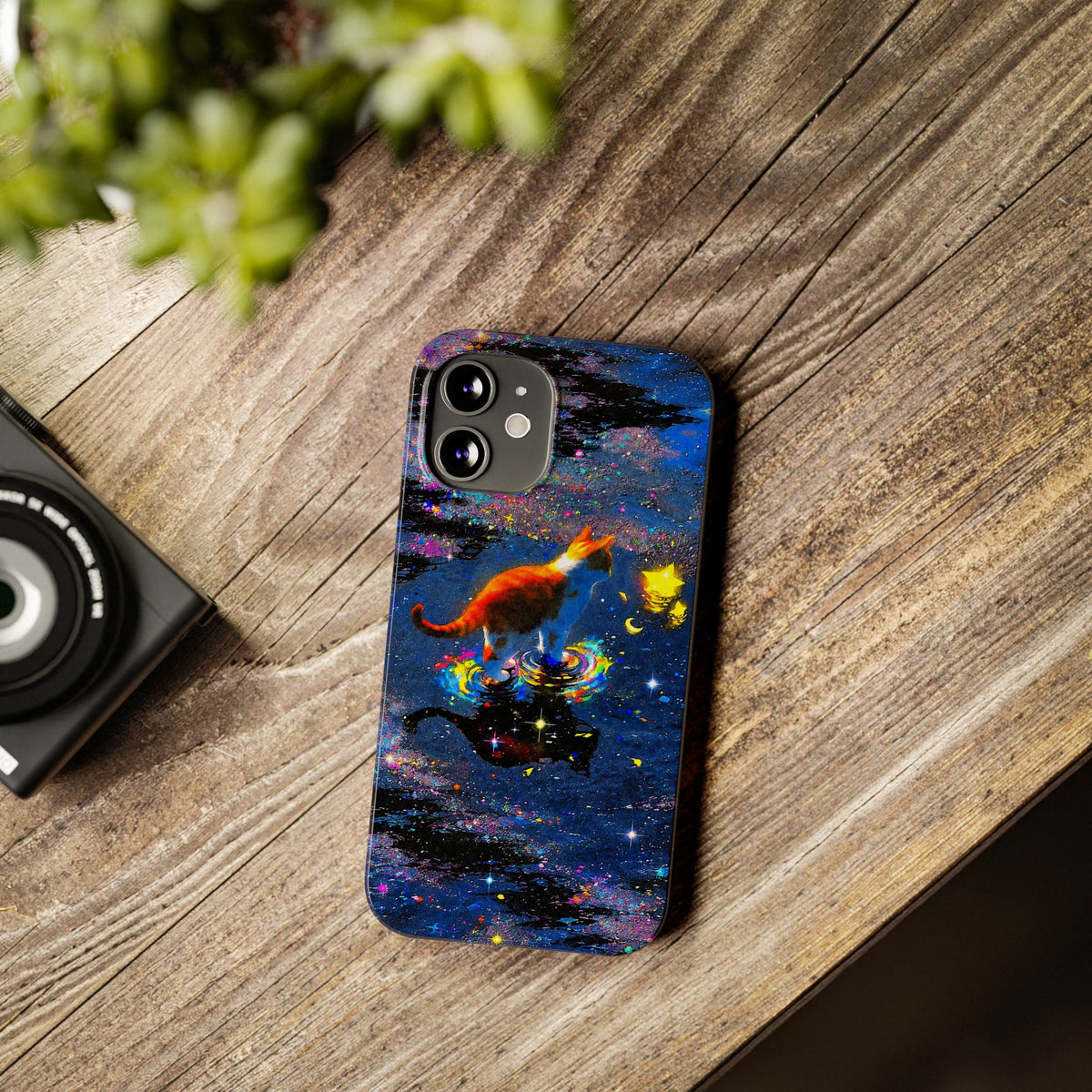 Cosmic Cat Slim Phone Case