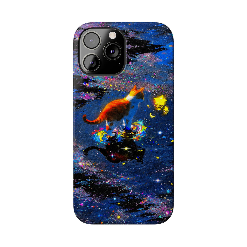 Cosmic Cat Slim Phone Case