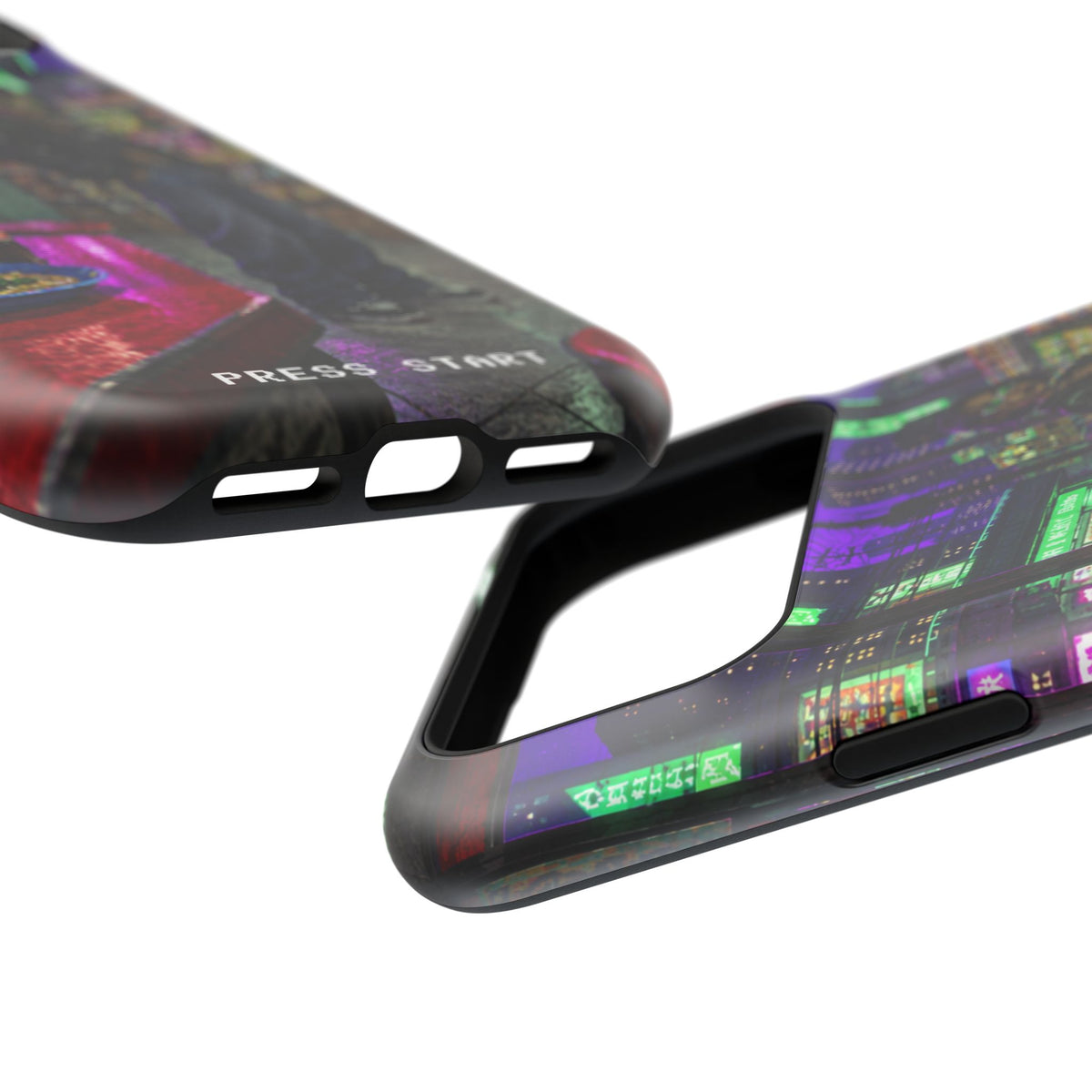 Press Start Cyberpunk Arcade Phone Case