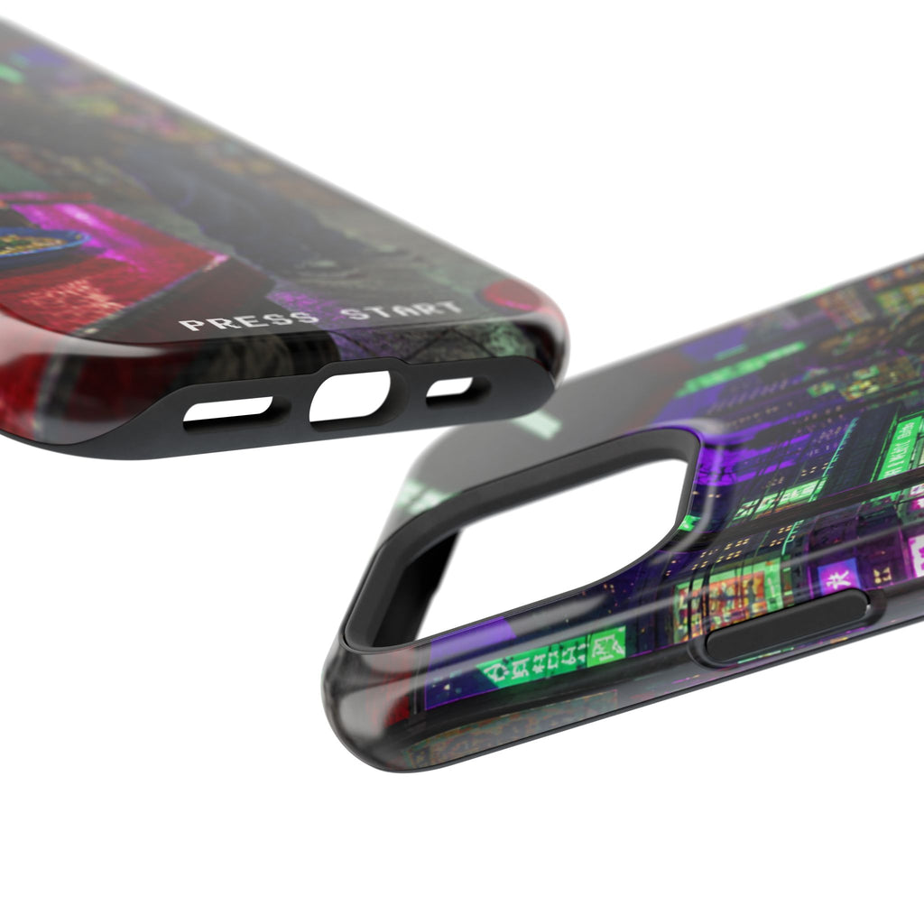Press Start Cyberpunk Arcade Phone Case