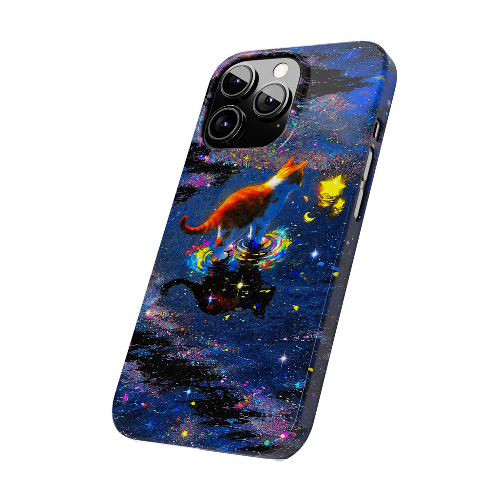Cosmic Cat Slim Phone Case